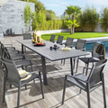 Table de jardin extensible PAVANE Graphite