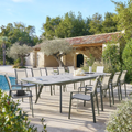 Table de jardin extensible PULPY Vert laurier & Gris granite