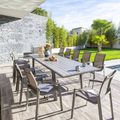Table de jardin extensible PAVANE Seigle & Praline